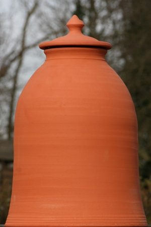 Terracotta rabarberpot, Klokmodel