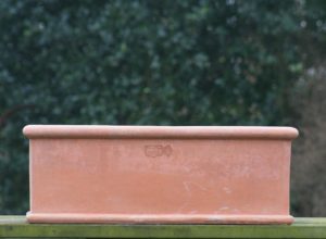 Terracotta pot Poggi Ugo, Cassetta orlo tondo Liscia, 93 cm