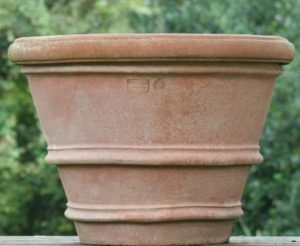 Terracotta pot Poggi Ugo, Con 2 Orli 70 cm